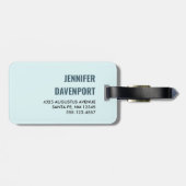 キュートオレンジキツネグラフィックイラストレーション ラゲッジタグ (裏面横)