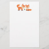 キュートオレンジキツネグラフィックイラストレーション 便箋 (正面)