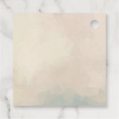 キュートオレンジキツネ、赤いハート、グリーンリース フェイバータグ (裏面)