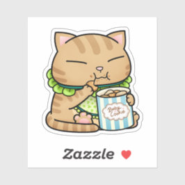 キュートオレンジキャットベビー シール