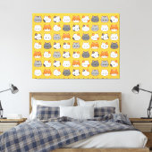 キュートオレンジキャット顔 キャンバスプリント (インサイチュ (寝室))