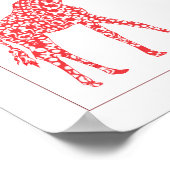 キュートオレンジキリンベビー子供部屋ウォールアートデコール ポスター (角)