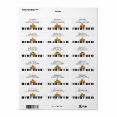 キュートオレンジグリッターカボチャパーソナライズされたアドレス ラベル (フルシート)