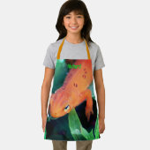 キュートオレンジサラマンダーパーソナライズされた自然 エプロン (インサイチュ)