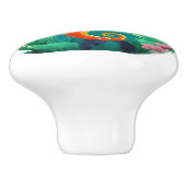 キュートオレンジシーホースマンガスタイル セラミックノブ (側面)