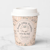 キュートオレンジスイートリトルカボチャ秋ベビーシャワー 紙コップ (裏面)