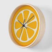 キュートオレンジスライスシンプルミニマリストキッチン 壁時計 (傾斜)