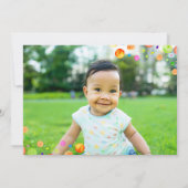 キュートオレンジタイガーワイルドワン誕生日 | ジャングルパーティー 招待状 (裏面)