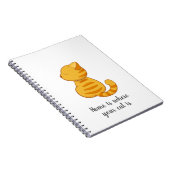 キュートオレンジタビーキャット引用文 ノートブック (右側)