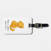 キュートオレンジタビーキャット引用文 ラゲッジタグ (正面横)