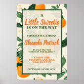 キュートオレンジテーマベビーシャワー ポスター (正面)