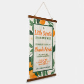 キュートオレンジテーマベビーシャワー 吊り下げ型タペストリー (傾斜あり)