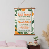 キュートオレンジテーマベビーシャワー 吊り下げ型タペストリー (寝室)