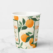 キュートオレンジテーマベビーシャワー 紙コップ (左)