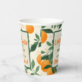 キュートオレンジテーマベビーシャワー 紙コップ (右)