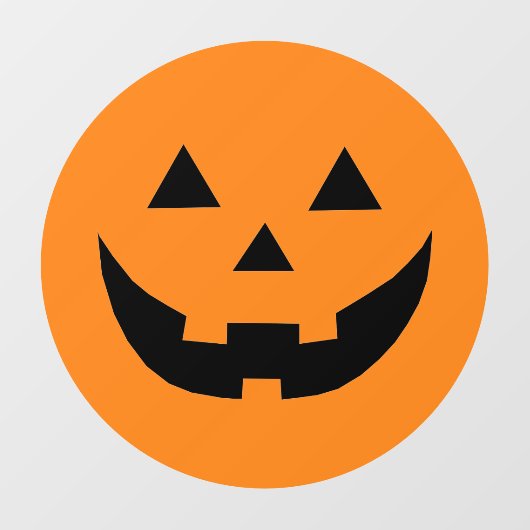 キュートオレンジハロウィーンのカボチャのちょうちんカボチャ顔ハロウィン ウィンドウサイン (シート)