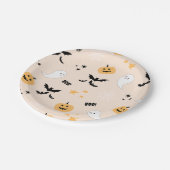 キュートオレンジハロウィーンブー紙プレート ペーパープレート (アングル)