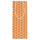 キュートオレンジパンプキ男女兼用ンカスタムニューママ ワインギフトバッグ (裏面)