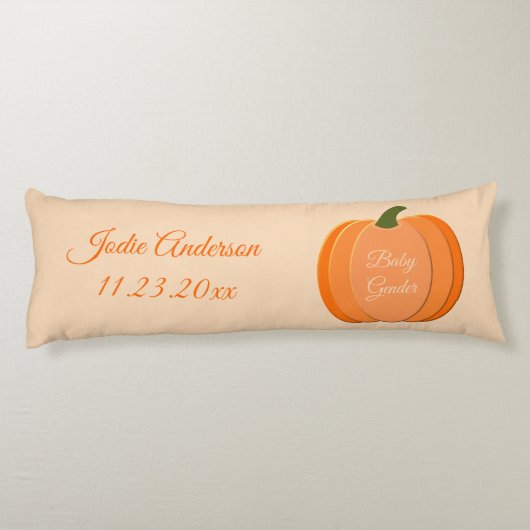 キュートオレンジパンプキ男女兼用ンカスタム誕生 ボディピロー (裏面)