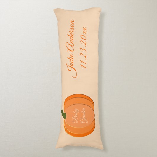 キュートオレンジパンプキ男女兼用ンカスタム誕生 ボディピロー (正面縦)