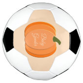 キュートオレンジパンプキ男女兼用ンカスタム サッカーボール (回転)