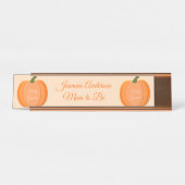 キュートオレンジパンプキ男女兼用ンカスタム デスクネームプレート (正面)