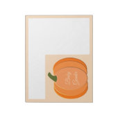 キュートオレンジパンプキ男女兼用ンカスタム ノートパッド (回転)