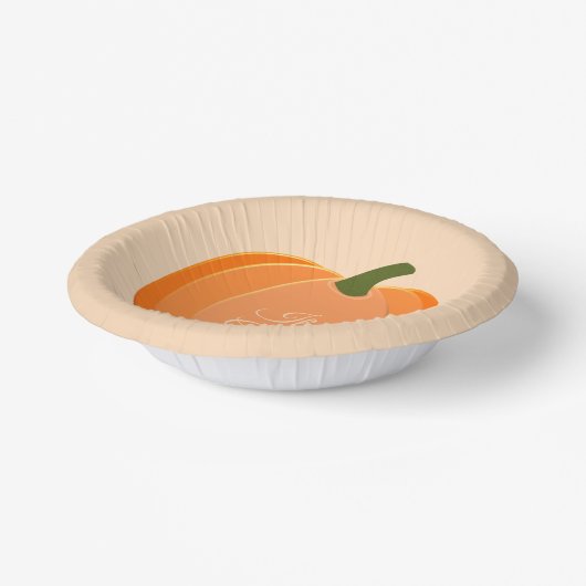 キュートオレンジパンプキ男女兼用ンカスタム ペーパーボウル (傾斜あり)
