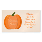 キュートオレンジパンプキ男女兼用ンカスタム マグネット名刺 (正面)