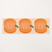 キュートオレンジパンプキ男女兼用ンカスタム ヨガマット (正面(横))