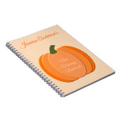 キュートオレンジパンプキ男女兼用ン新しいママカスタム ノートブック (右側)