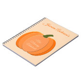 キュートオレンジパンプキ男女兼用ン新しいママカスタム ノートブック (左側)