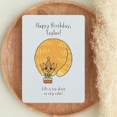 キュートオレンジファットキャットイラストレーション誕生日 カード