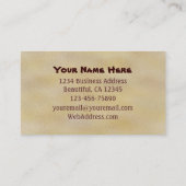 キュートオレンジフラワービーチサンダルビーチ 名刺 (裏面)