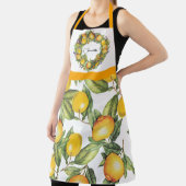 キュートオレンジフルーツデザインパーソナライズされた名 エプロン (インサイチュ)