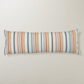 キュートオレンジブルー春レインボークラウドパターン ボディピロー (裏面)