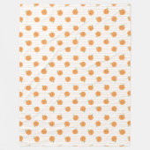 キュートオレンジプリント-フリースブランケット フリースブランケット (正面)