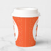 キュートオレンジベビーキツネ紙吹雪誕生日パーティー 紙コップ (右)