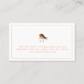 キュートオレンジロビンレッドブッカスタムシュ 名刺 (裏面)