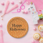 キュートオレンジ幽霊ハッピーハローウィンパーティー ペーパープレート (パーティー)