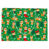 キュートオレンジ虎猫クリスマスラージ抱き枕 ラージペーパーバッグ (裏面)