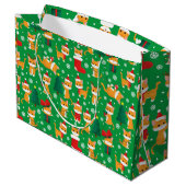 キュートオレンジ虎猫クリスマスラージ抱き枕 ラージペーパーバッグ (裏面アングル)