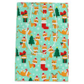 キュートオレンジ虎猫クリスマス ミディアムペーパーバッグ (裏面)