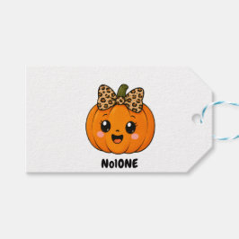 キュートオレンジ リトルパンプキン ハロウィン 名前入りカスタム ギフトタグ