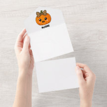 キュートオレンジ リトルパンプキン ハロウィン 名前入れ