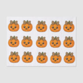 キュートオレンジ リトルパンプキン ハロウィン 名前入れ 薄葉紙 (正面)