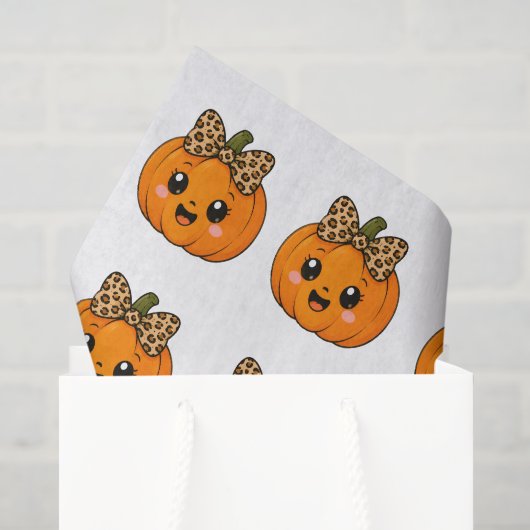 キュートオレンジ リトルパンプキン ハロウィン 名前入れ 薄葉紙 (ギフトバッグ)