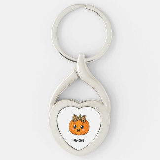 キュートオレンジ リトルパンプキン ハロウィン 名前刺繍 キーホルダー