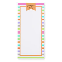 キュートオレンモダンジレインボーストライプズパーソナライズされた