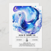 キュートオンラインホース誕生日 招待状 (正面/裏面)